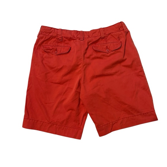NWT, Men's Y2K Polo Ralph Lauren Chino Drawstring Shorts Distressed Red, Sz 36 - Picture 8 of 14